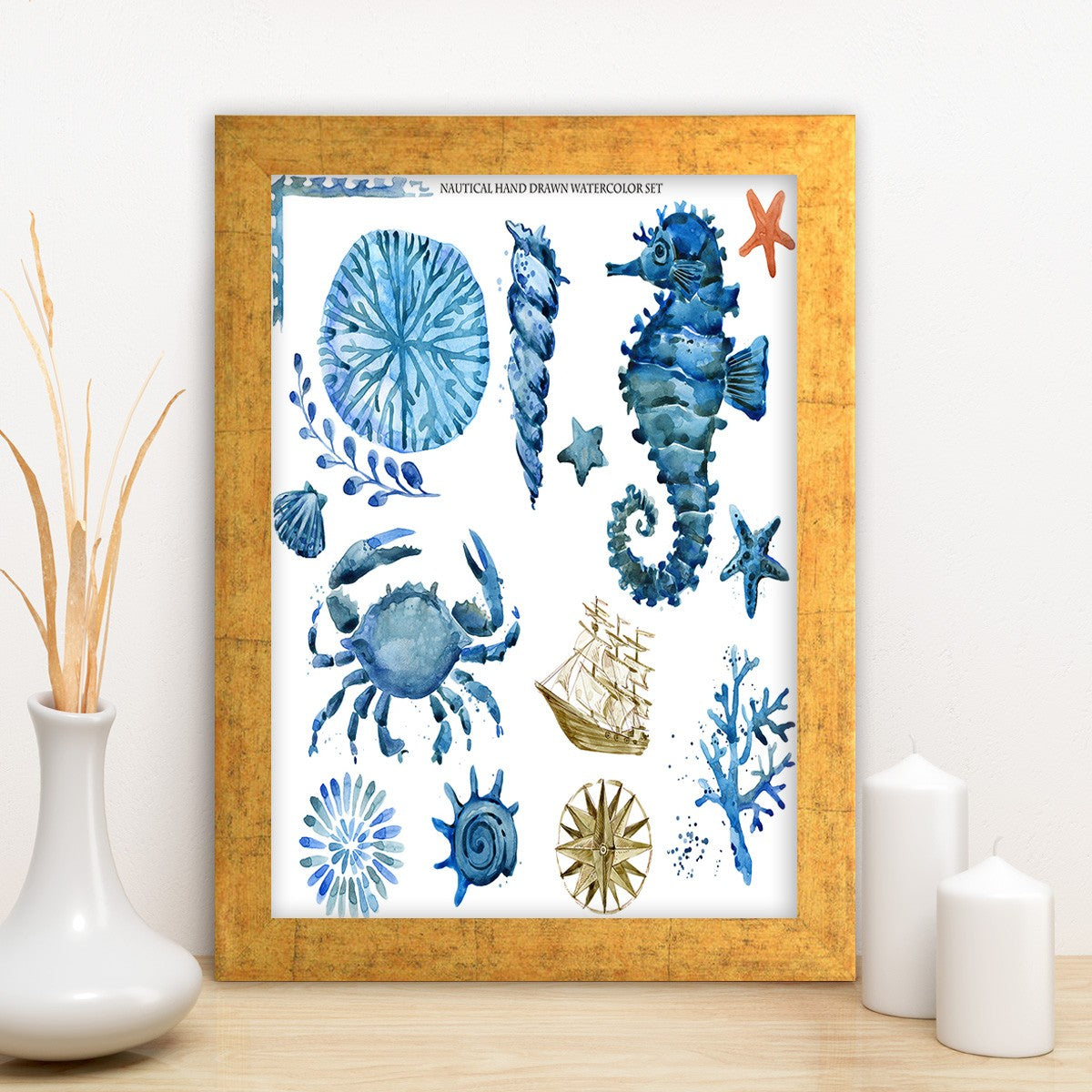 Quadro Decorativo MDF Emoldurado - Arte Multicolor 24x29cm com Moldura de Madeira 2cm