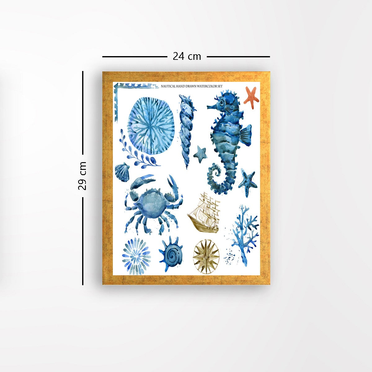 Quadro Decorativo MDF Emoldurado - Arte Multicolor 24x29cm com Moldura de Madeira 2cm