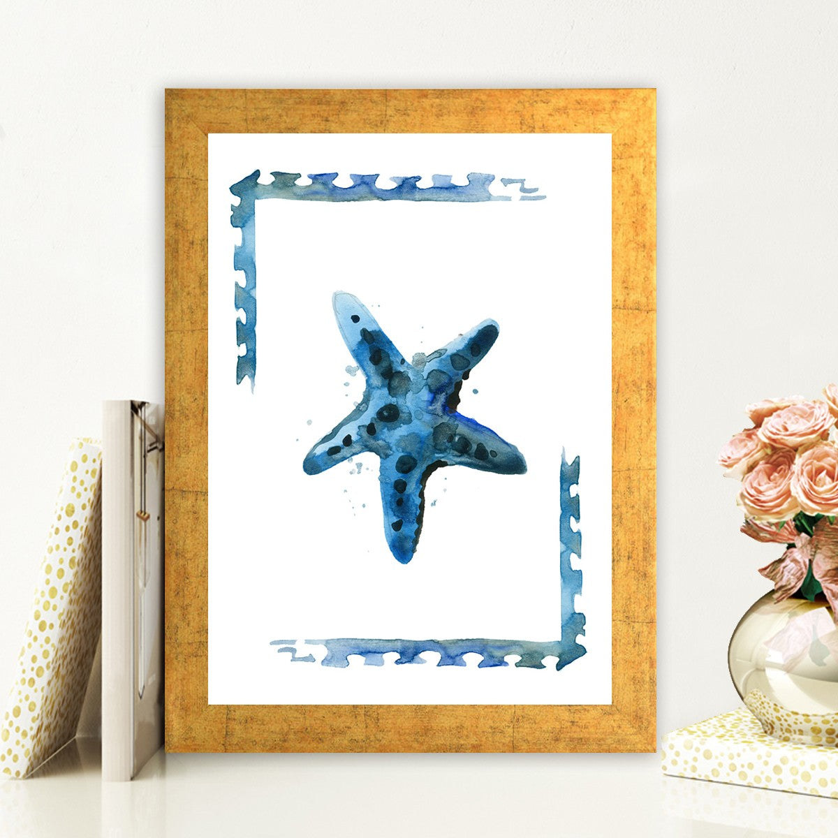 Quadro Decorativo MDF Emoldurado - Arte Multicolor 24x29cm com Moldura de Madeira 2cm