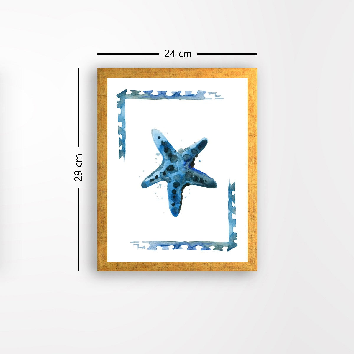 Quadro Decorativo MDF Emoldurado - Arte Multicolor 24x29cm com Moldura de Madeira 2cm