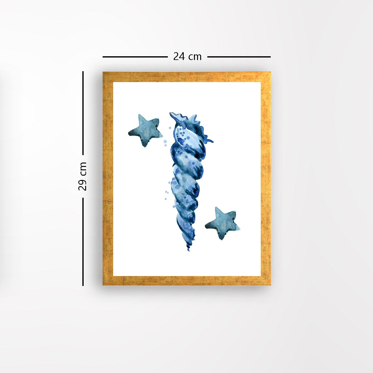 Quadro Decorativo MDF Emoldurado - Arte Multicolor 24x29cm com Moldura de Madeira 2cm