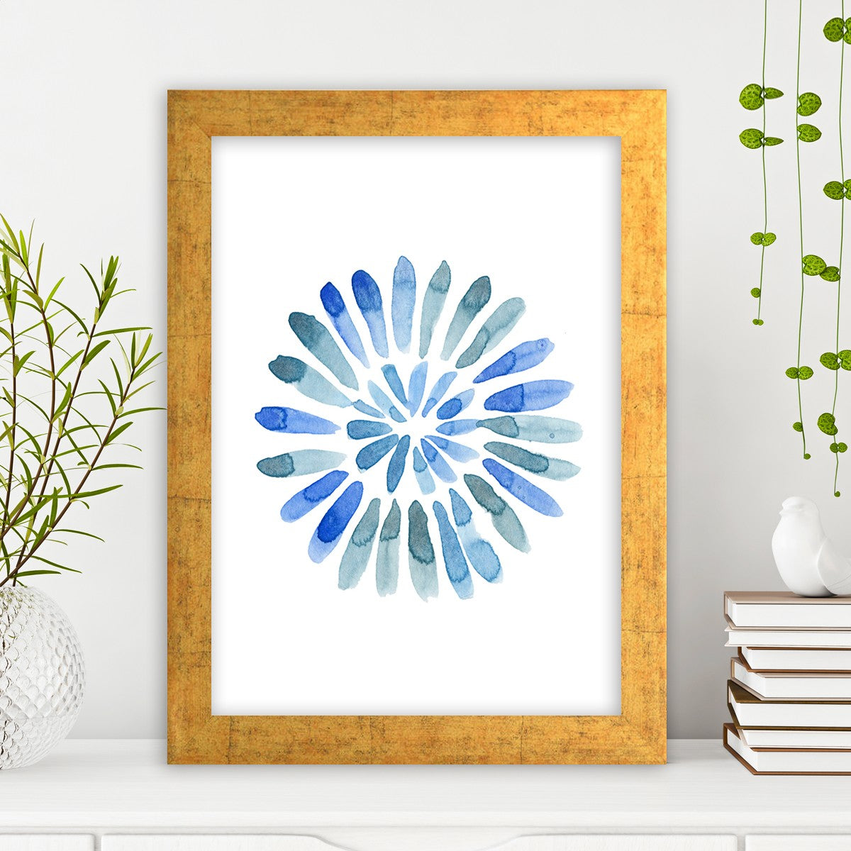 Quadro Decorativo MDF Emoldurado - Arte Multicolor 24x29cm com Moldura de Madeira 2cm