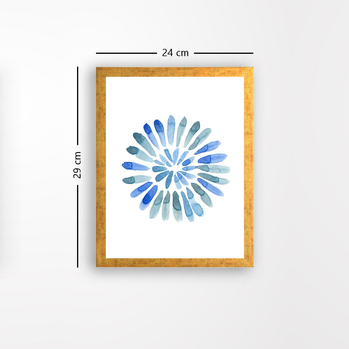 Quadro Decorativo MDF Emoldurado - Arte Multicolor 24x29cm com Moldura de Madeira 2cm