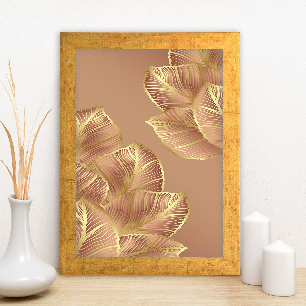 Quadro Decorativo MDF Emoldurado - Arte Multicolor 24x29cm com Moldura de Madeira 2cm