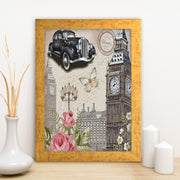 Quadro Decorativo MDF Emoldurado - Arte Multicolor 24x29cm com Moldura de Madeira 2cm