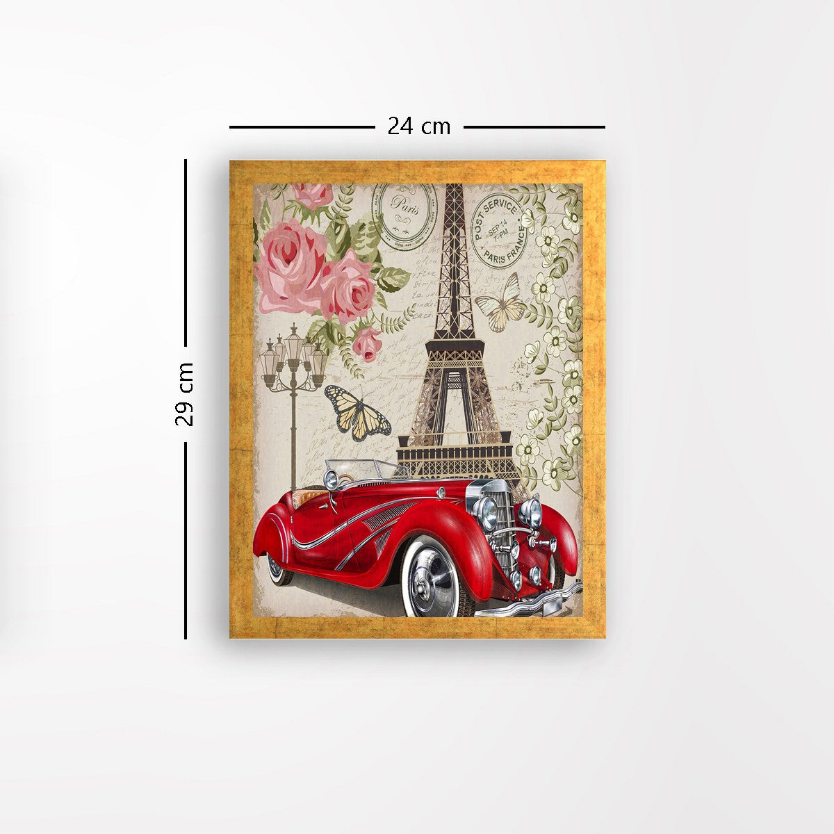 Quadro Decorativo MDF Emoldurado - Arte Multicolor 24x29cm com Moldura de Madeira 2cm