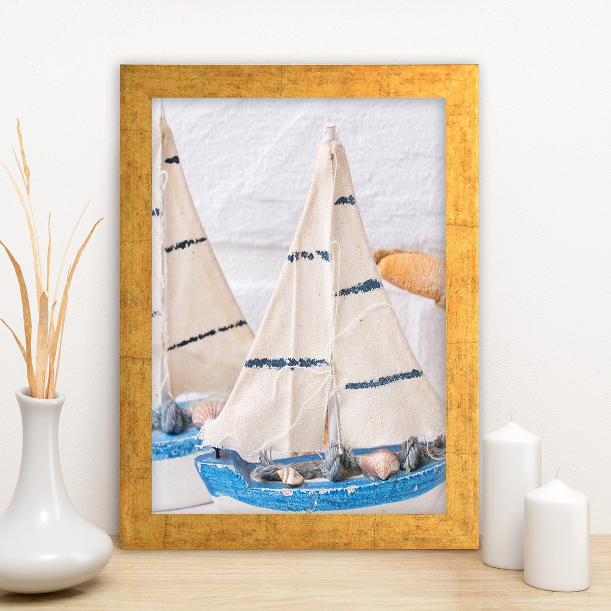 Quadro Decorativo MDF Emoldurado - Arte Multicolor 24x29cm com Moldura de Madeira 2cm