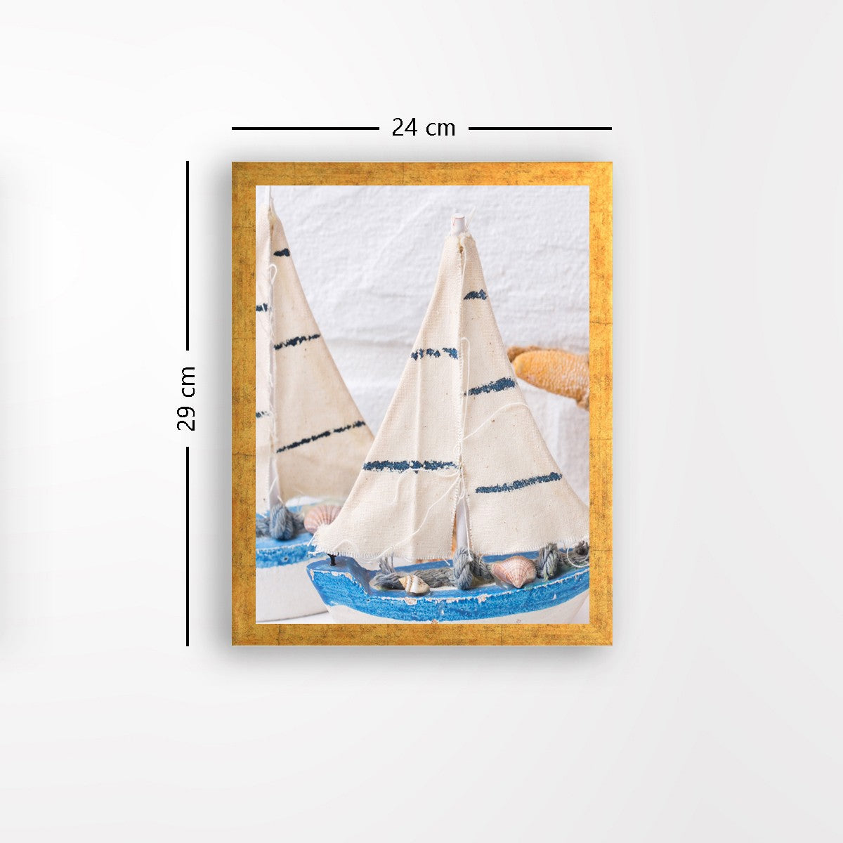 Quadro Decorativo MDF Emoldurado - Arte Multicolor 24x29cm com Moldura de Madeira 2cm