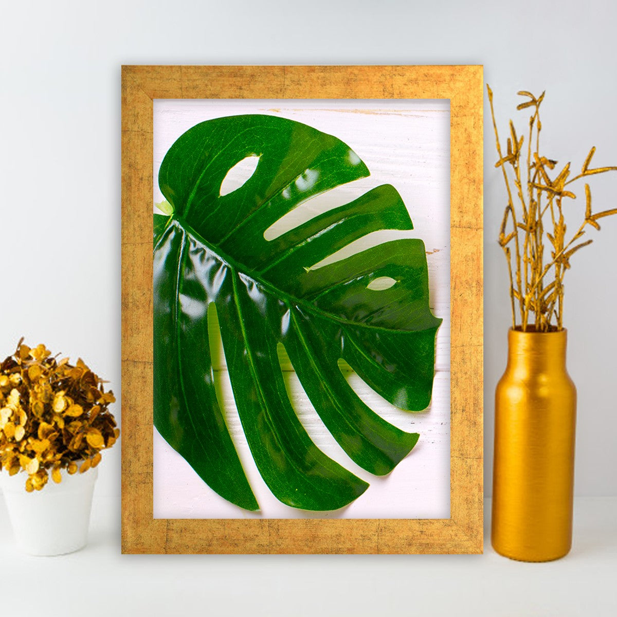 Quadro Decorativo MDF Emoldurado - Arte Multicolor 24x29cm com Moldura de Madeira 2cm