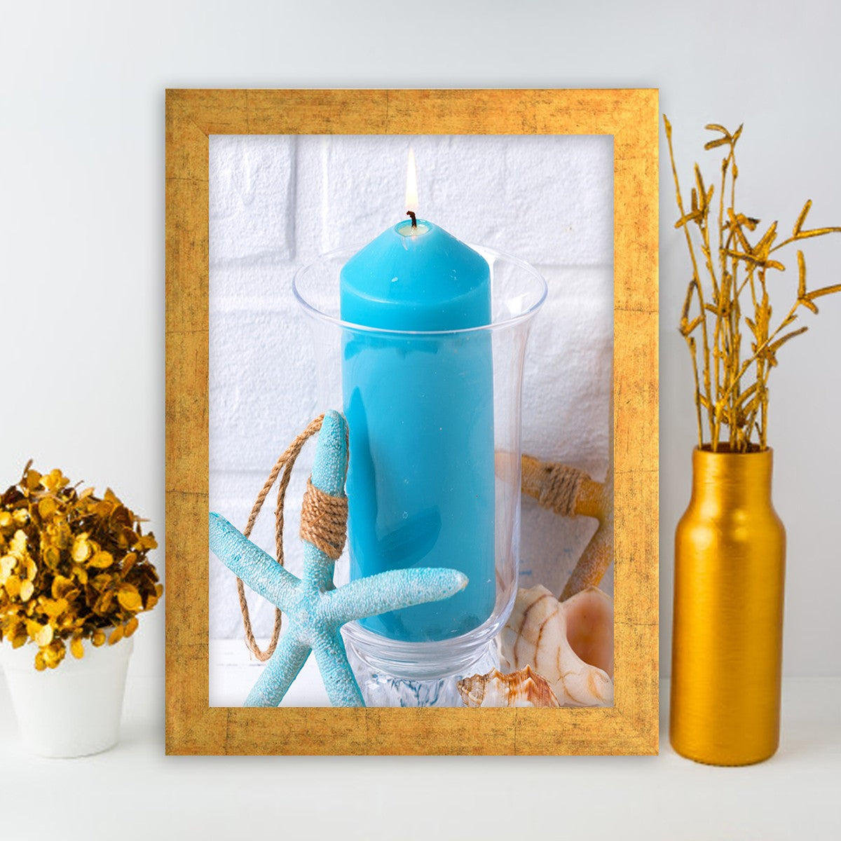 Quadro Decorativo MDF Emoldurado - Arte Multicolor 24x29cm com Moldura de Madeira 2cm