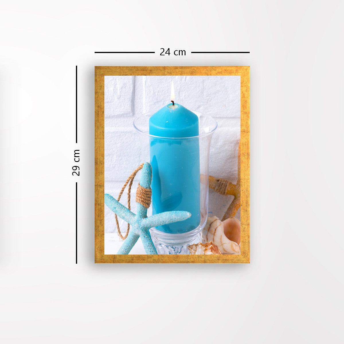 Quadro Decorativo MDF Emoldurado - Arte Multicolor 24x29cm com Moldura de Madeira 2cm