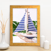 Quadro Decorativo MDF Emoldurado - Arte Multicolor 24x29cm com Moldura de Madeira 2cm