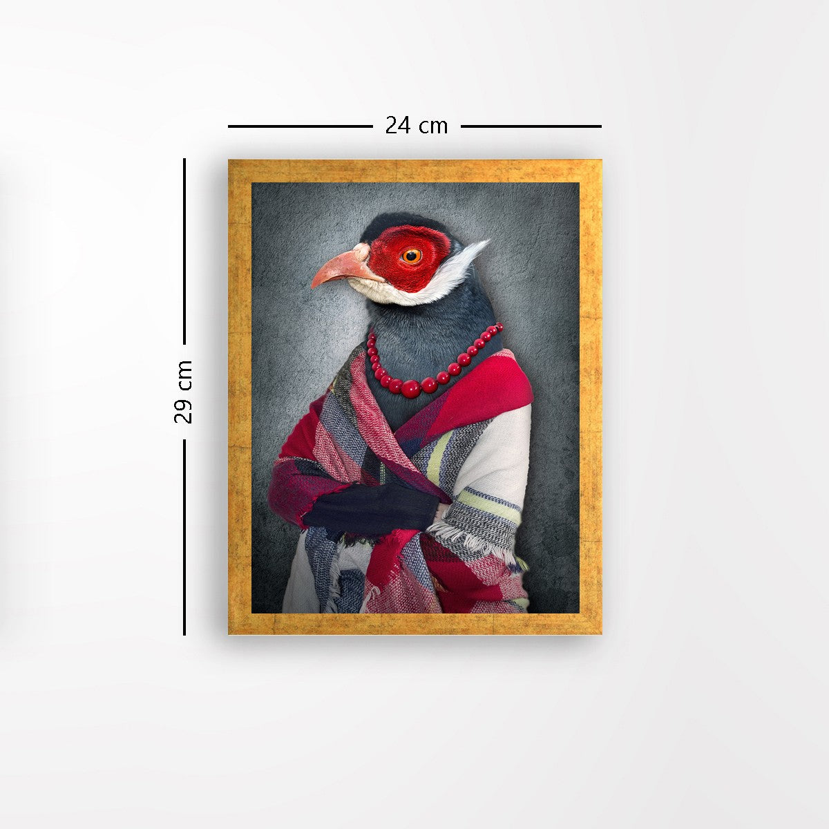 Quadro Decorativo MDF Emoldurado - Arte Multicolor 24x29cm com Moldura de Madeira 2cm