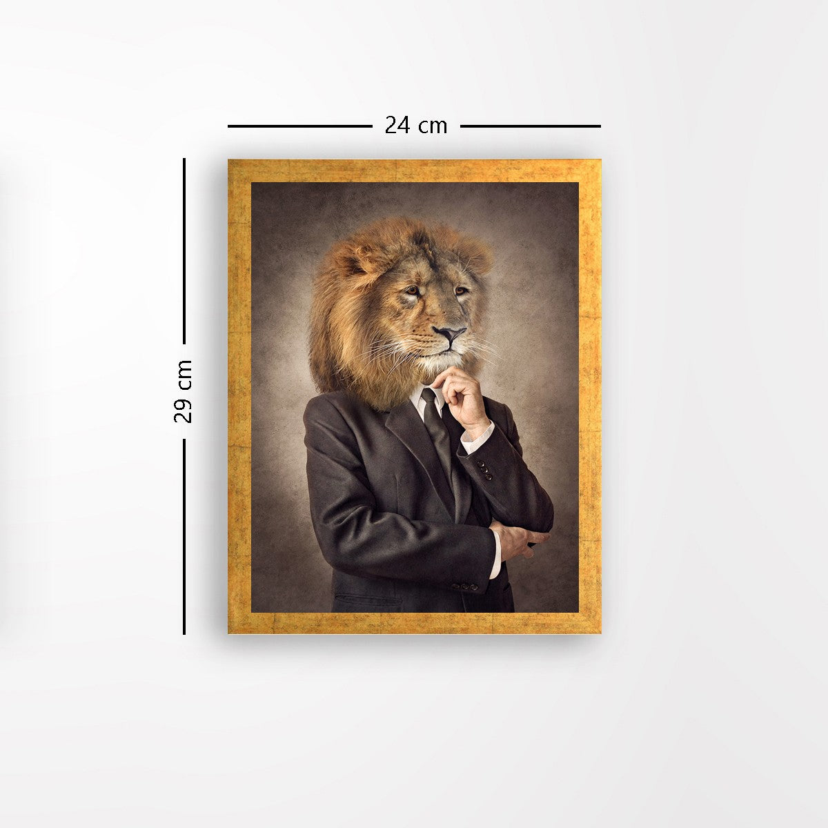 Quadro Decorativo MDF Emoldurado - Arte Multicolor 24x29cm com Moldura de Madeira 2cm