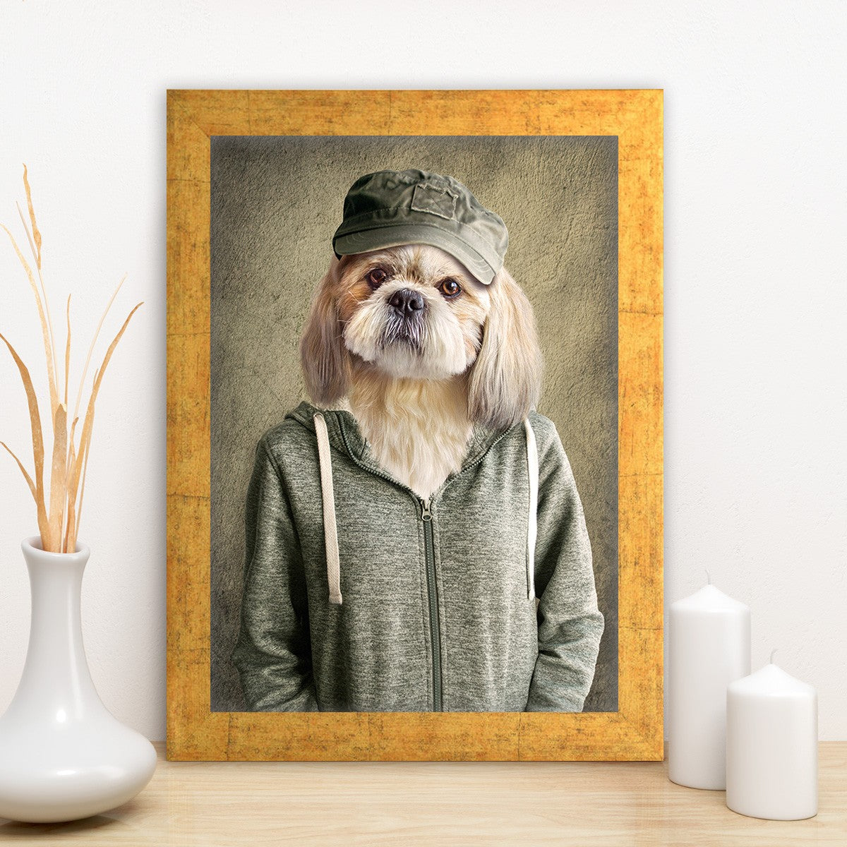 Quadro Decorativo MDF Emoldurado - Arte Multicolor 24x29cm com Moldura de Madeira 2cm