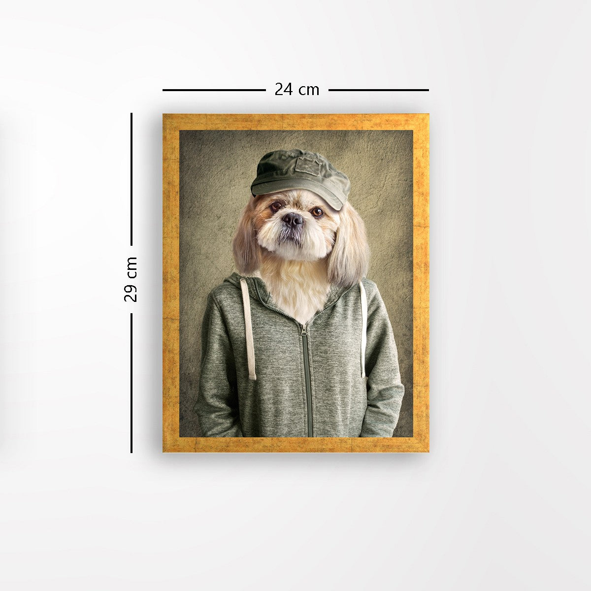 Quadro Decorativo MDF Emoldurado - Arte Multicolor 24x29cm com Moldura de Madeira 2cm