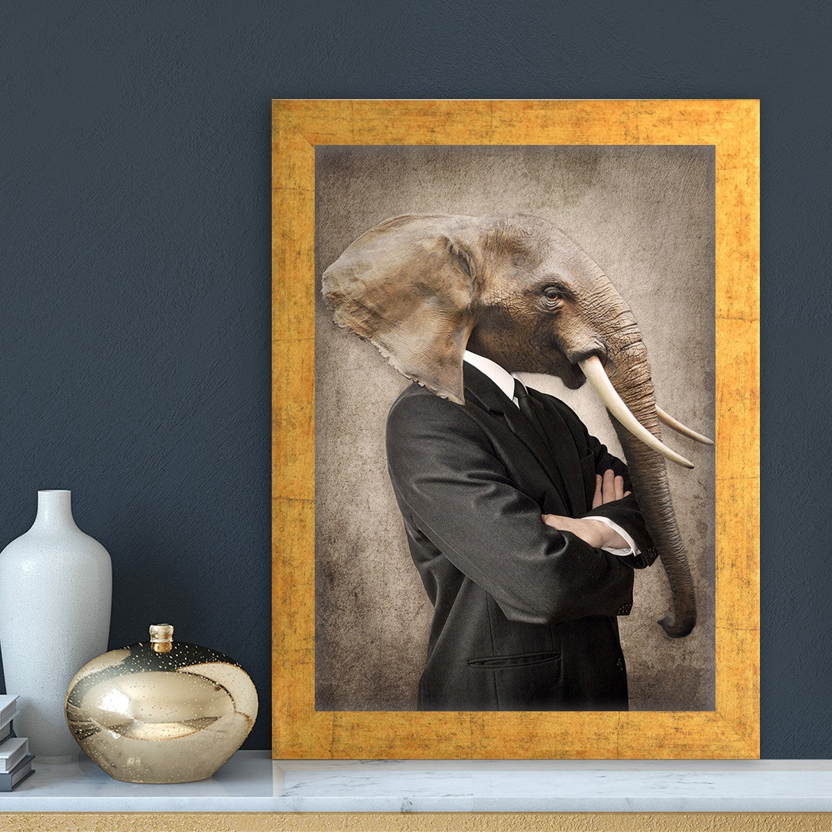 Quadro Decorativo MDF Emoldurado - Arte Multicolor 24x29cm com Moldura de Madeira 2cm