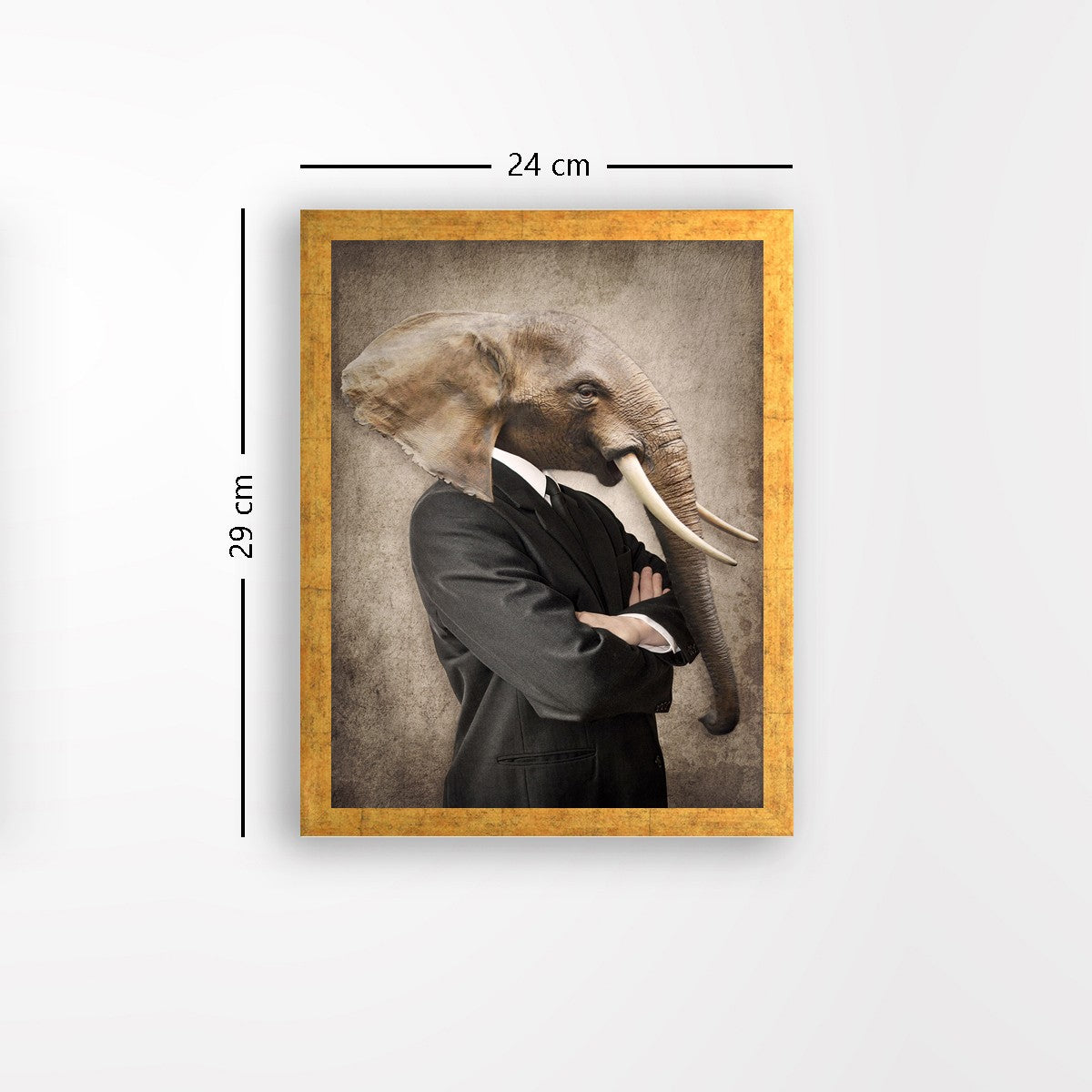 Quadro Decorativo MDF Emoldurado - Arte Multicolor 24x29cm com Moldura de Madeira 2cm