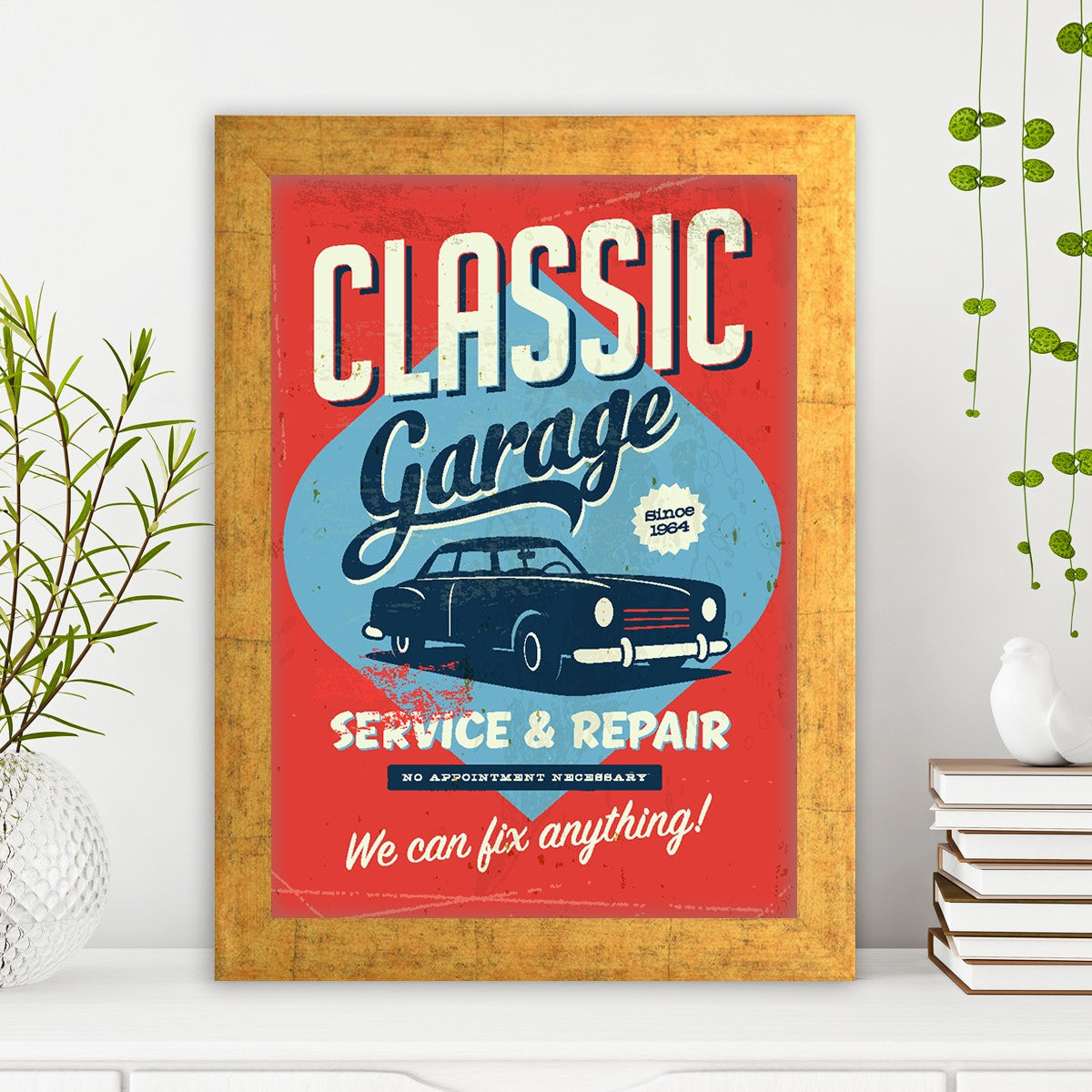 Quadro Decorativo MDF Emoldurado - Arte Multicolor 24x29cm com Moldura de Madeira 2cm