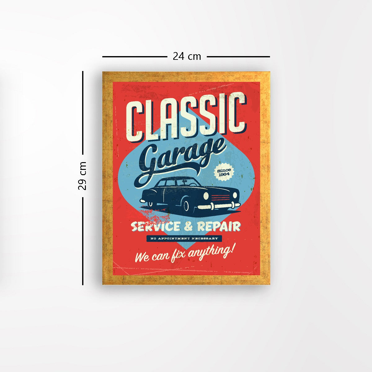 Quadro Decorativo MDF Emoldurado - Arte Multicolor 24x29cm com Moldura de Madeira 2cm