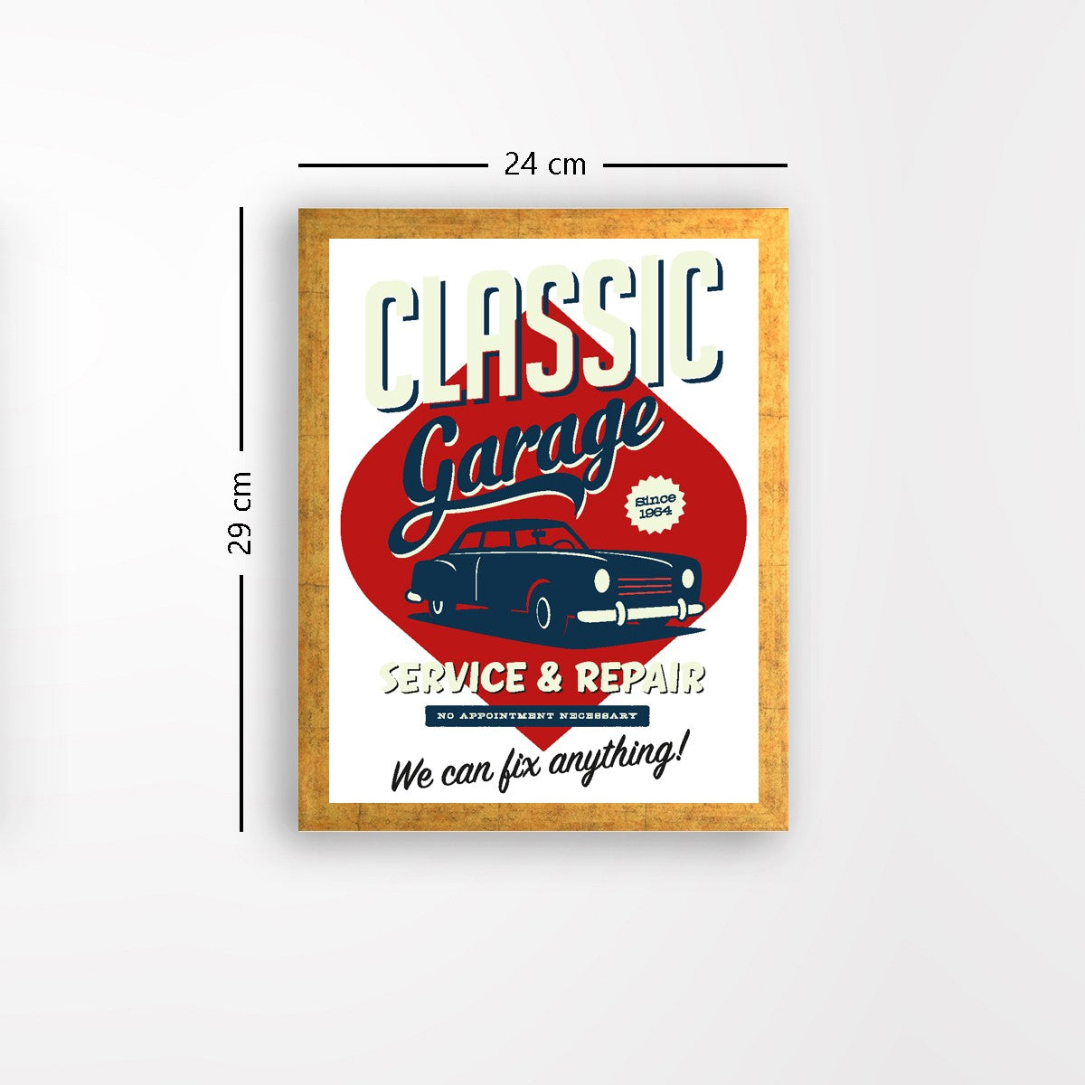 Quadro Decorativo MDF Emoldurado - Arte Multicolor 24x29cm com Moldura de Madeira 2cm