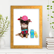 Quadro Decorativo MDF Emoldurado - Arte Multicolor 24x29cm com Moldura de Madeira 2cm