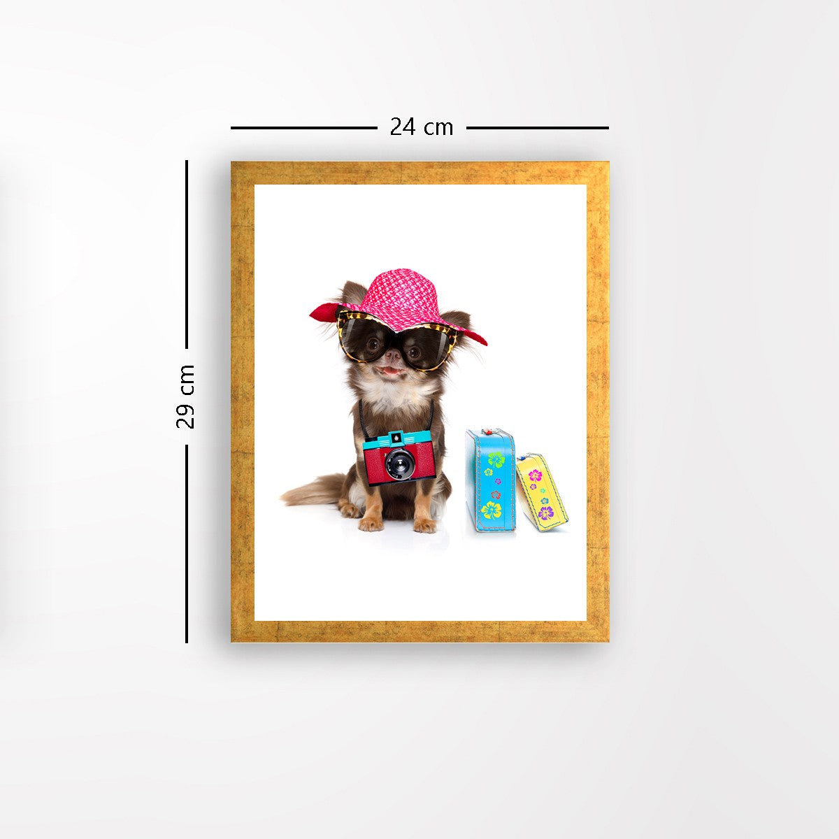 Quadro Decorativo MDF Emoldurado - Arte Multicolor 24x29cm com Moldura de Madeira 2cm