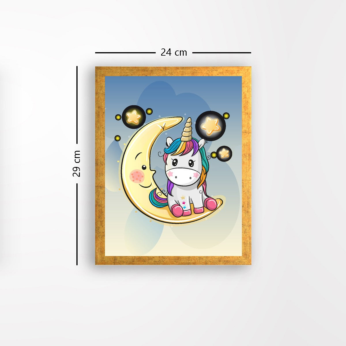 Quadro Decorativo MDF Emoldurado - Arte Multicolor 24x29cm com Moldura de Madeira 2cm