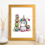 Quadro Decorativo MDF Emoldurado - Arte Multicolor 24x29cm com Moldura de Madeira 2cm