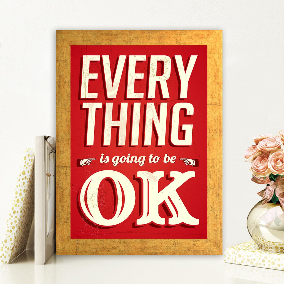 Quadro Decorativo MDF Emoldurado - Arte Multicolor 24x29cm com Moldura de Madeira 2cm