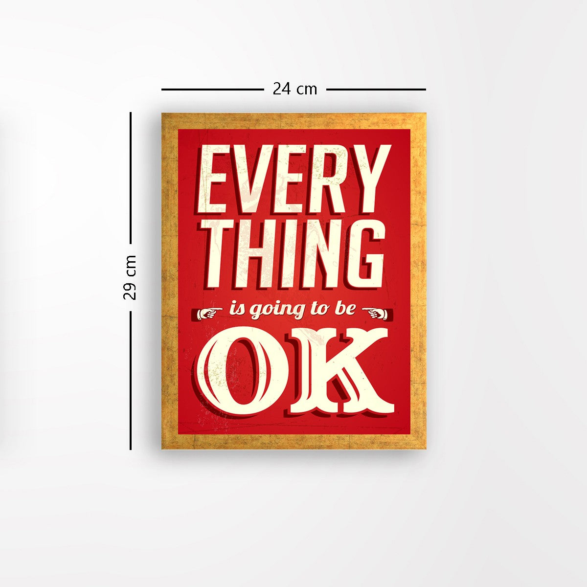 Quadro Decorativo MDF Emoldurado - Arte Multicolor 24x29cm com Moldura de Madeira 2cm