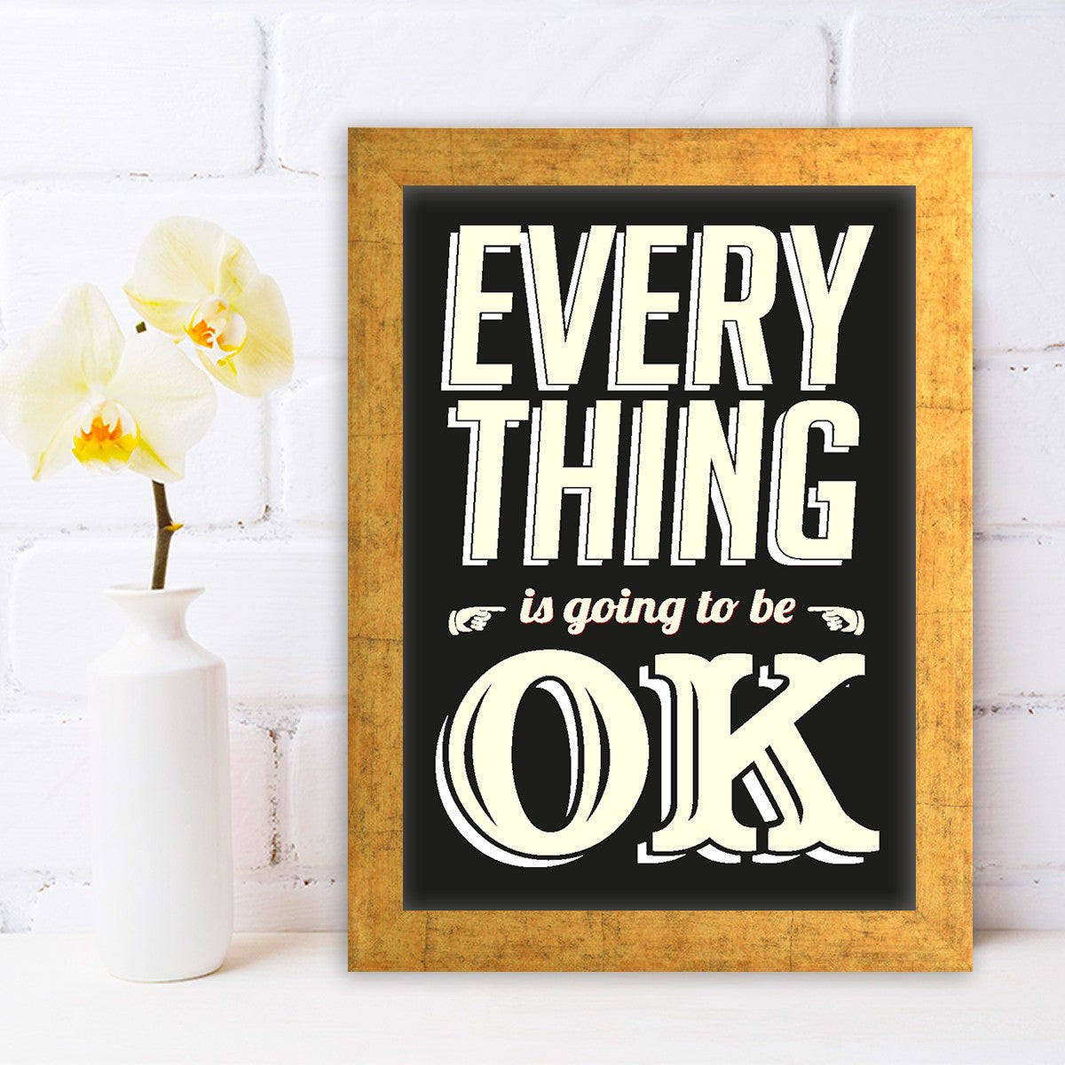 Quadro Decorativo MDF Emoldurado - Arte Multicolor 24x29cm com Moldura de Madeira 2cm