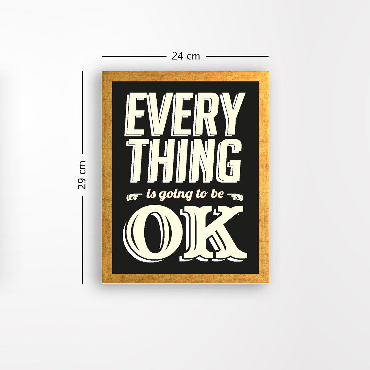 Quadro Decorativo MDF Emoldurado - Arte Multicolor 24x29cm com Moldura de Madeira 2cm