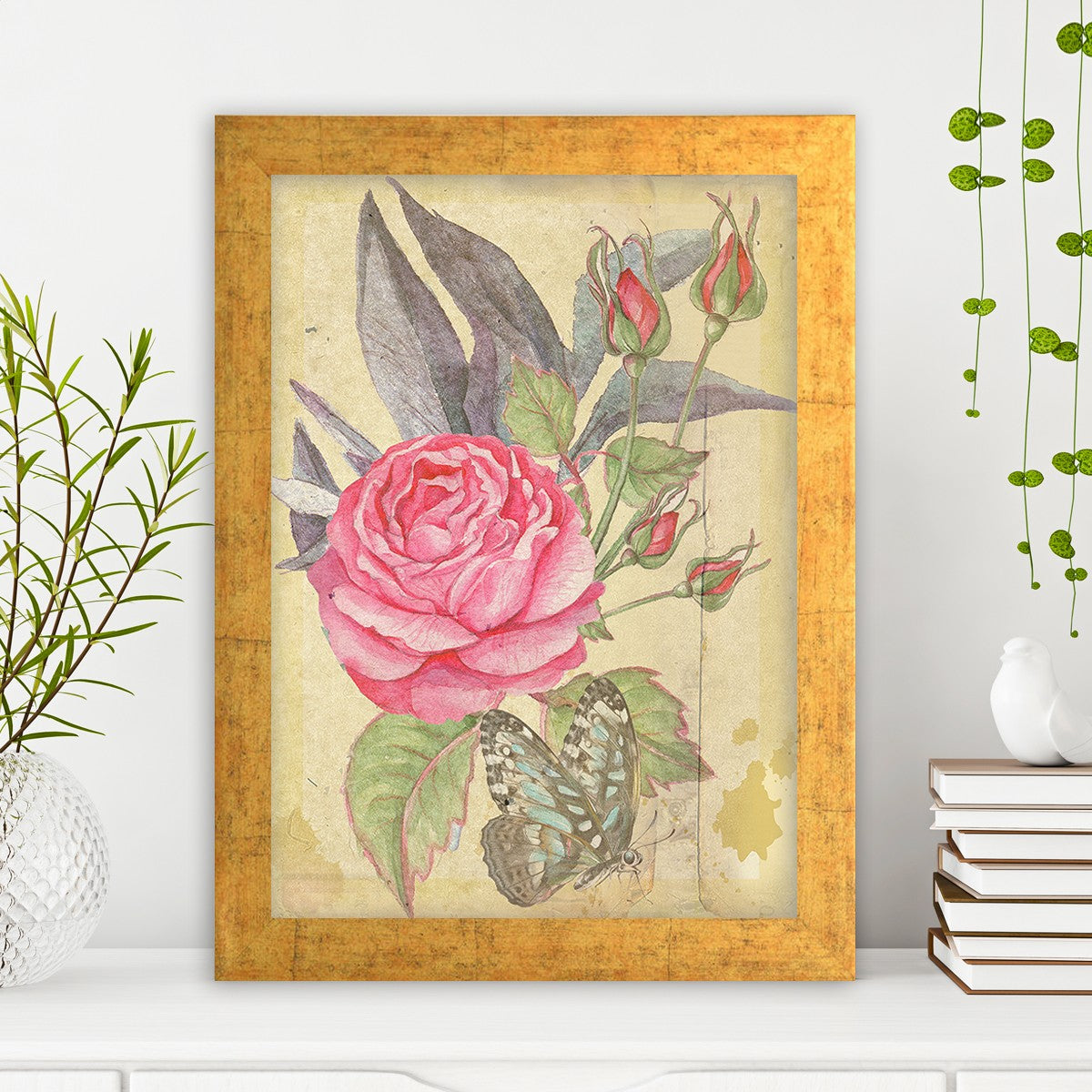 Quadro Decorativo MDF Emoldurado - Arte Multicolor 24x29cm com Moldura de Madeira 2cm