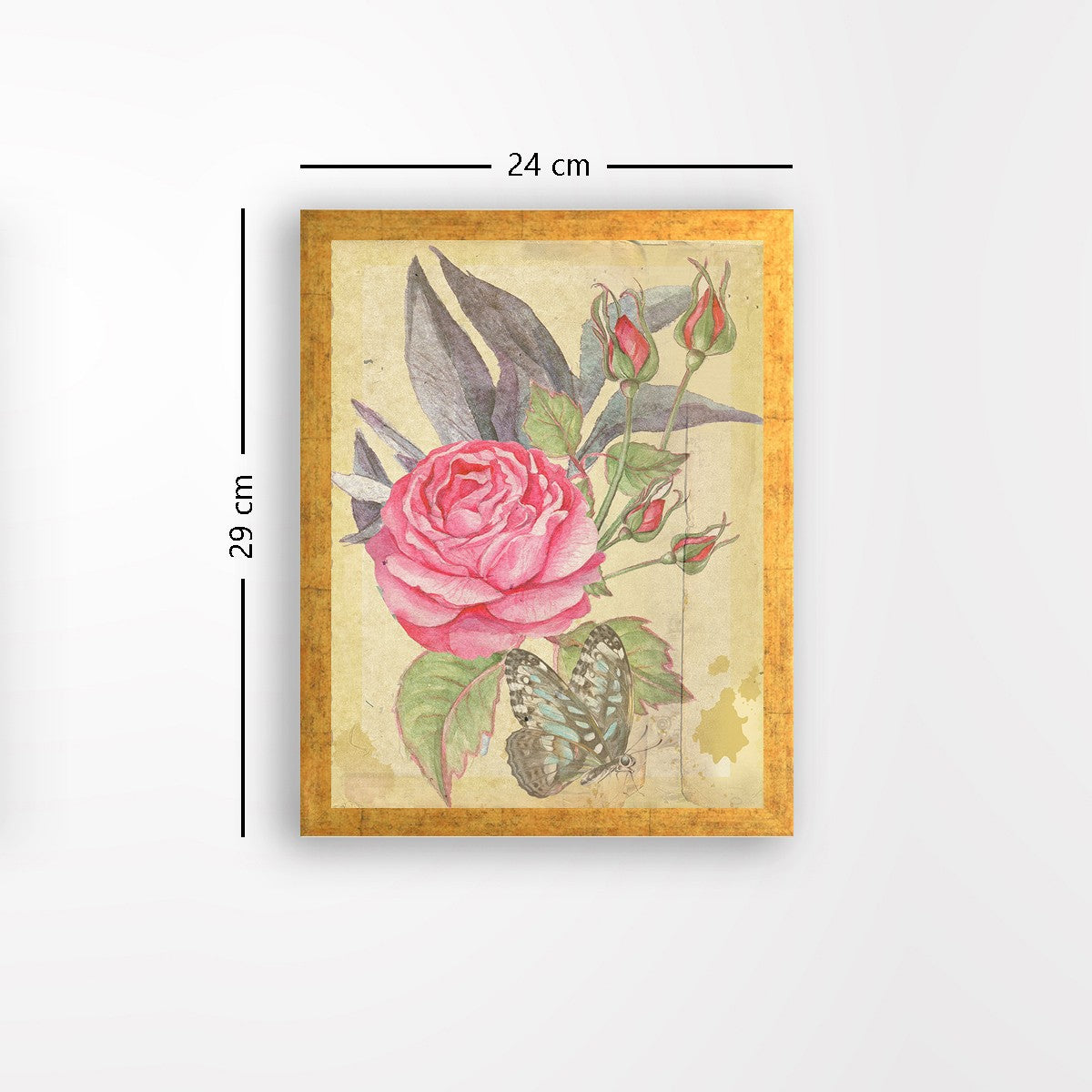 Quadro Decorativo MDF Emoldurado - Arte Multicolor 24x29cm com Moldura de Madeira 2cm