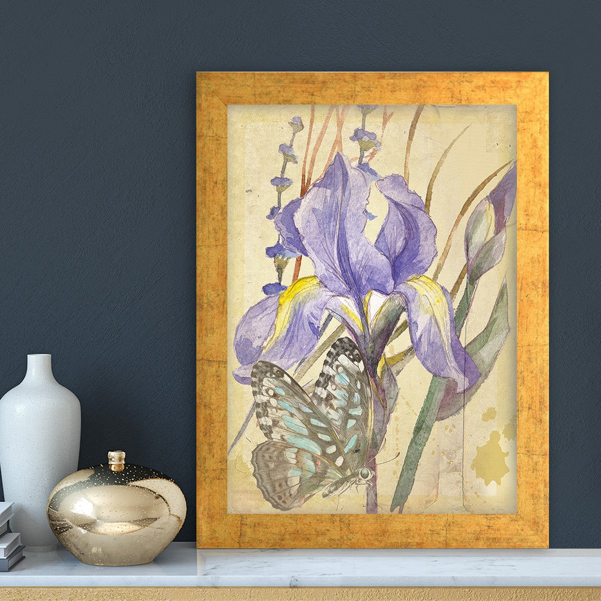 Quadro Decorativo MDF Emoldurado - Arte Multicolor 24x29cm com Moldura de Madeira 2cm