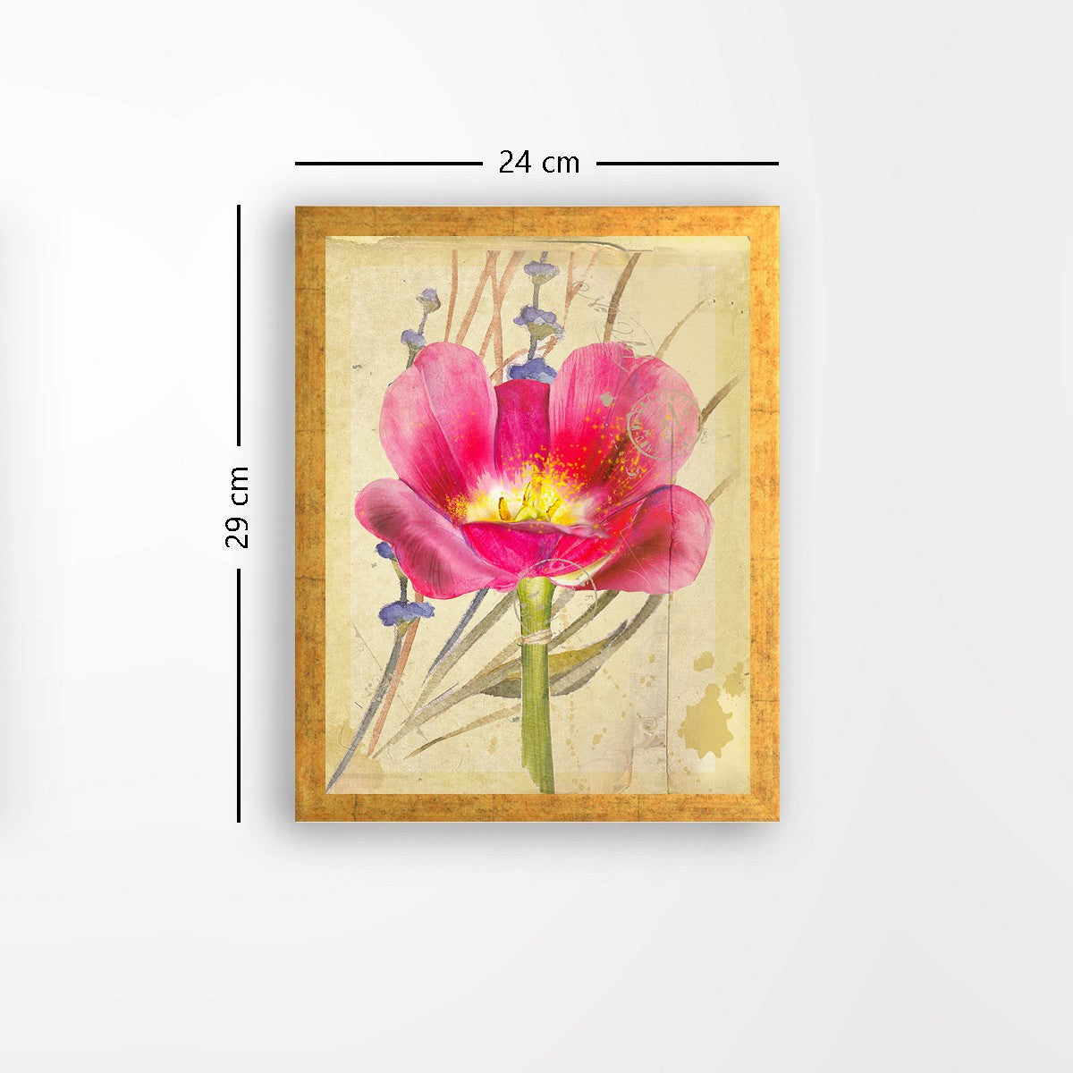 Quadro Decorativo MDF Emoldurado - Arte Multicolor 24x29cm com Moldura de Madeira 2cm