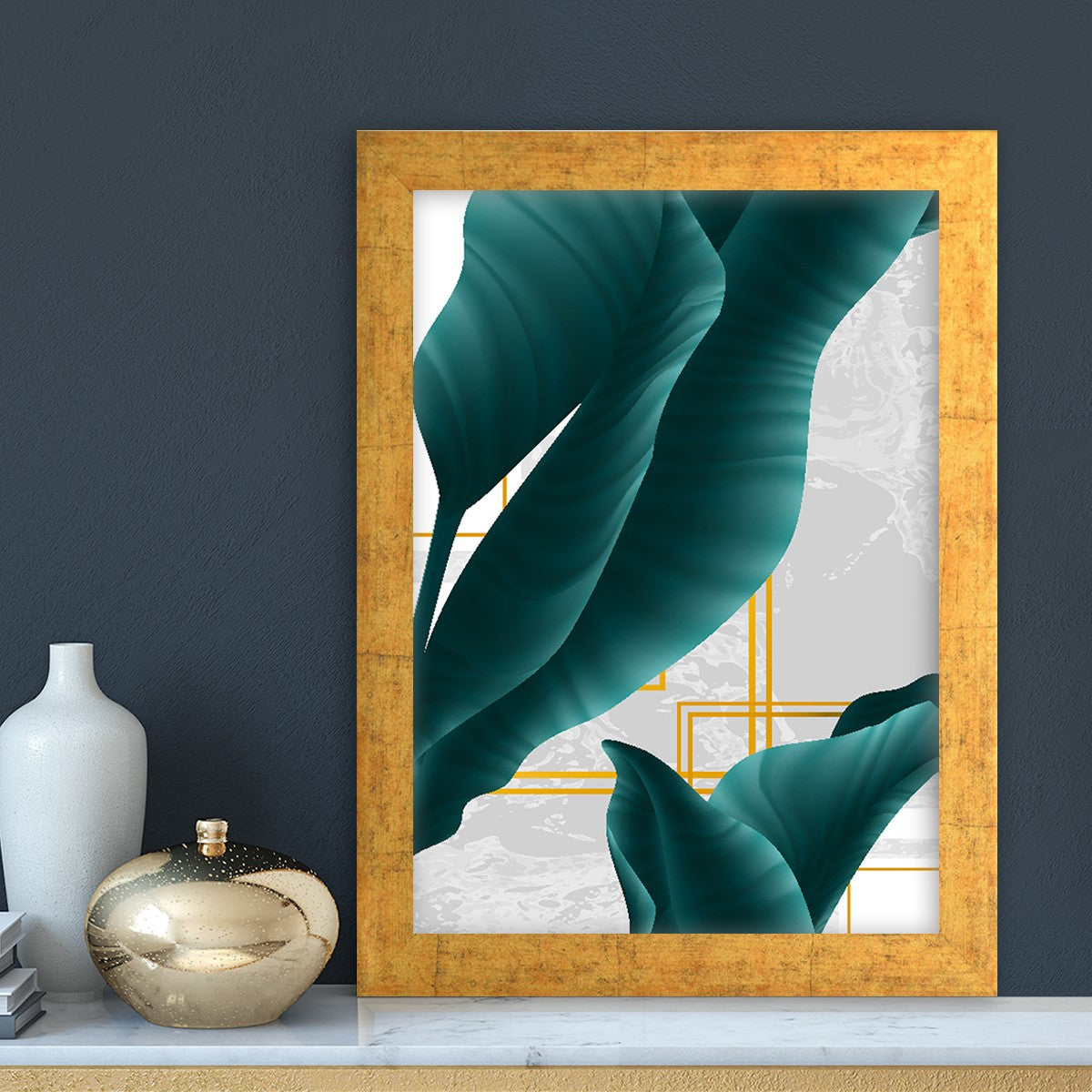 Quadro Decorativo MDF Emoldurado - Arte Multicolor 24x29cm com Moldura de Madeira 2cm