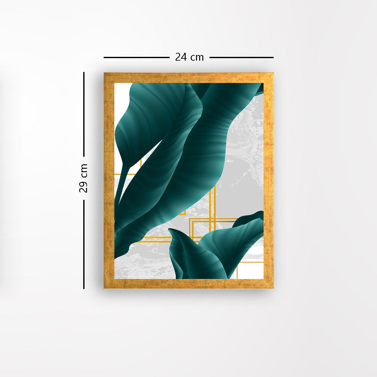 Quadro Decorativo MDF Emoldurado - Arte Multicolor 24x29cm com Moldura de Madeira 2cm