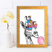 Quadro Decorativo MDF Emoldurado - Arte Multicolor 24x29cm com Moldura de Madeira 2cm