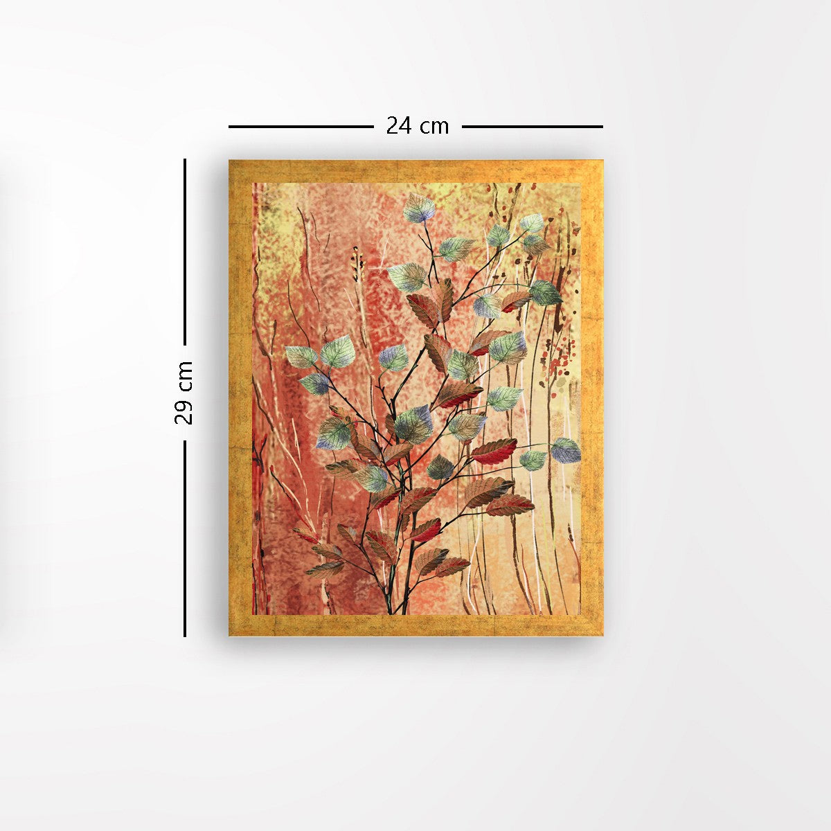 Quadro Decorativo MDF Emoldurado - Arte Multicolor 24x29cm com Moldura de Madeira 2cm