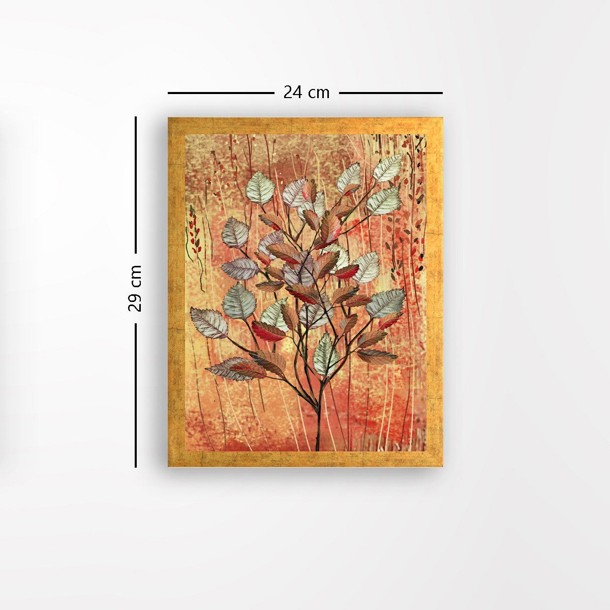 Quadro Decorativo MDF Emoldurado - Arte Multicolor 24x29cm com Moldura de Madeira 2cm