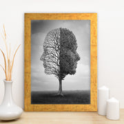 Quadro Decorativo MDF Emoldurado - Arte Multicolor 24x29cm com Moldura de Madeira 2cm