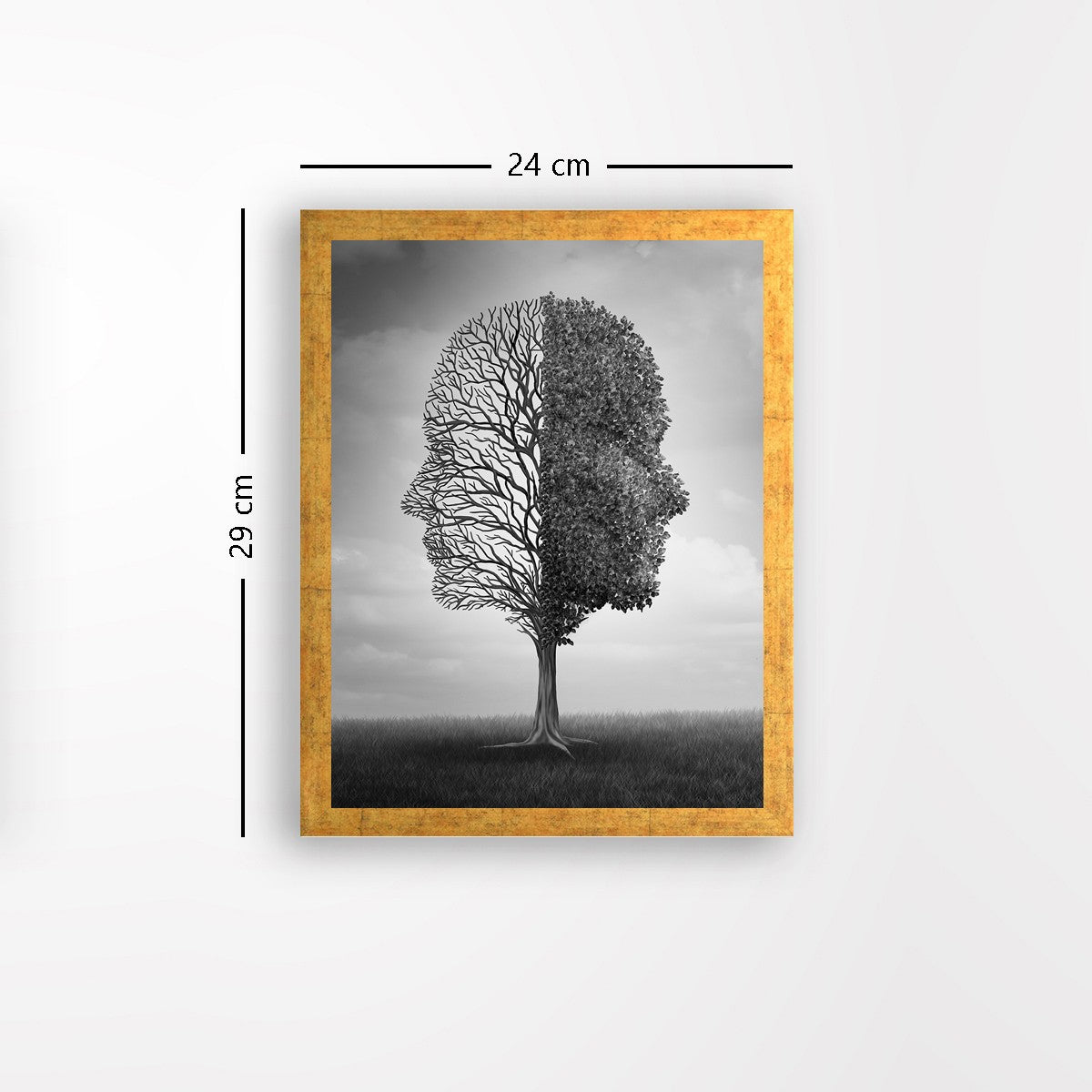 Quadro Decorativo MDF Emoldurado - Arte Multicolor 24x29cm com Moldura de Madeira 2cm