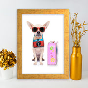 Quadro Decorativo MDF Emoldurado - Arte Multicolor 24x29cm com Moldura de Madeira 2cm