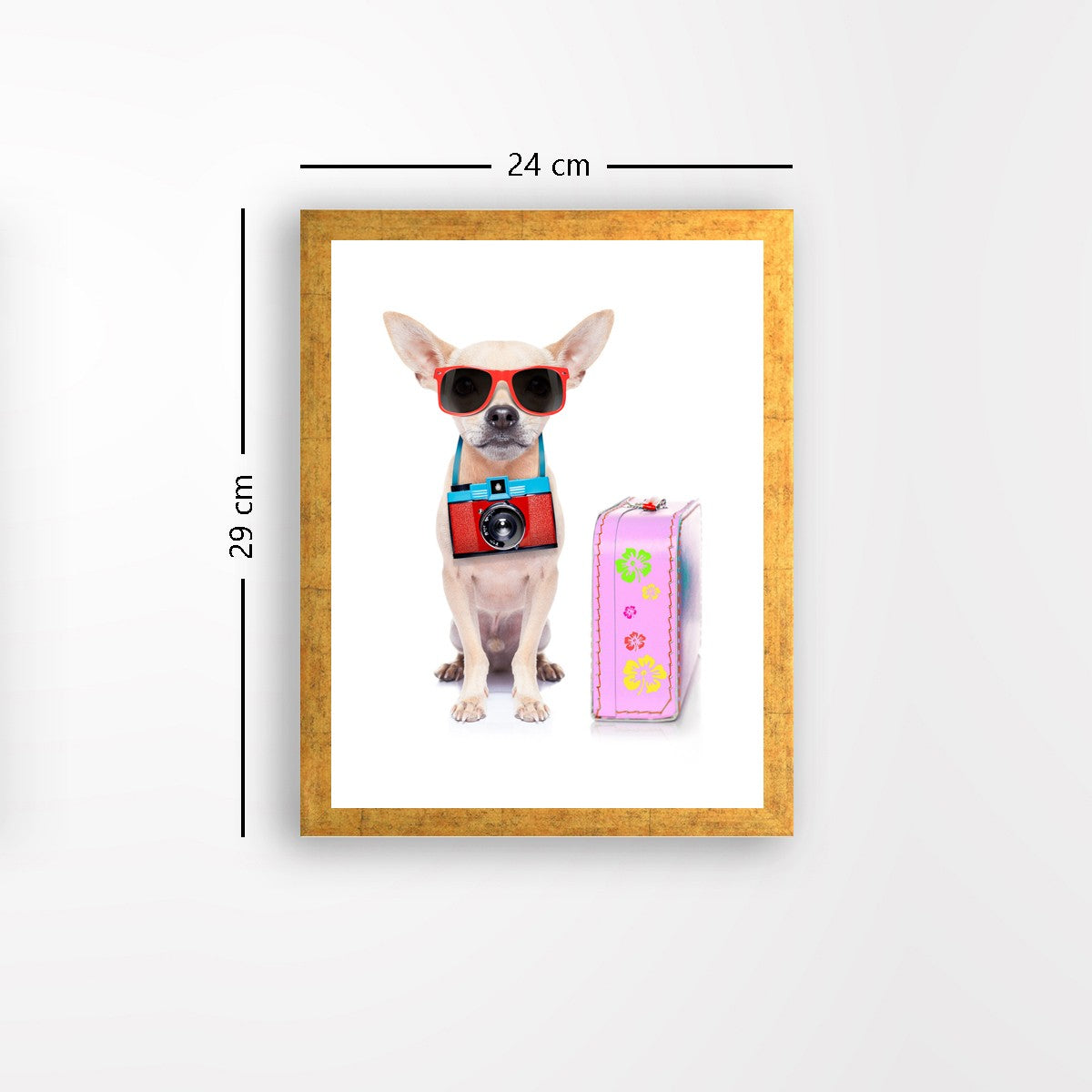 Quadro Decorativo MDF Emoldurado - Arte Multicolor 24x29cm com Moldura de Madeira 2cm