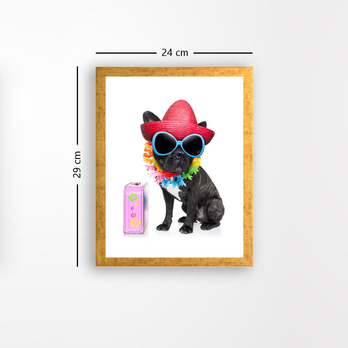 Quadro Decorativo MDF Emoldurado - Arte Multicolor 24x29cm com Moldura de Madeira 2cm