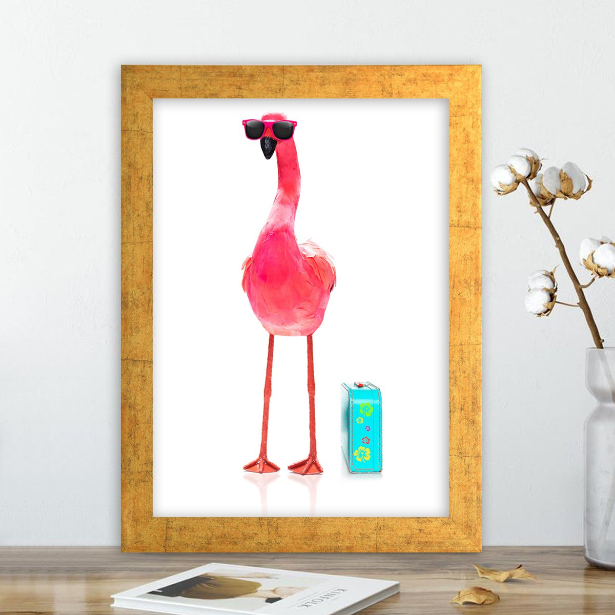 Quadro Decorativo MDF Emoldurado - Arte Multicolor 24x29cm com Moldura de Madeira 2cm