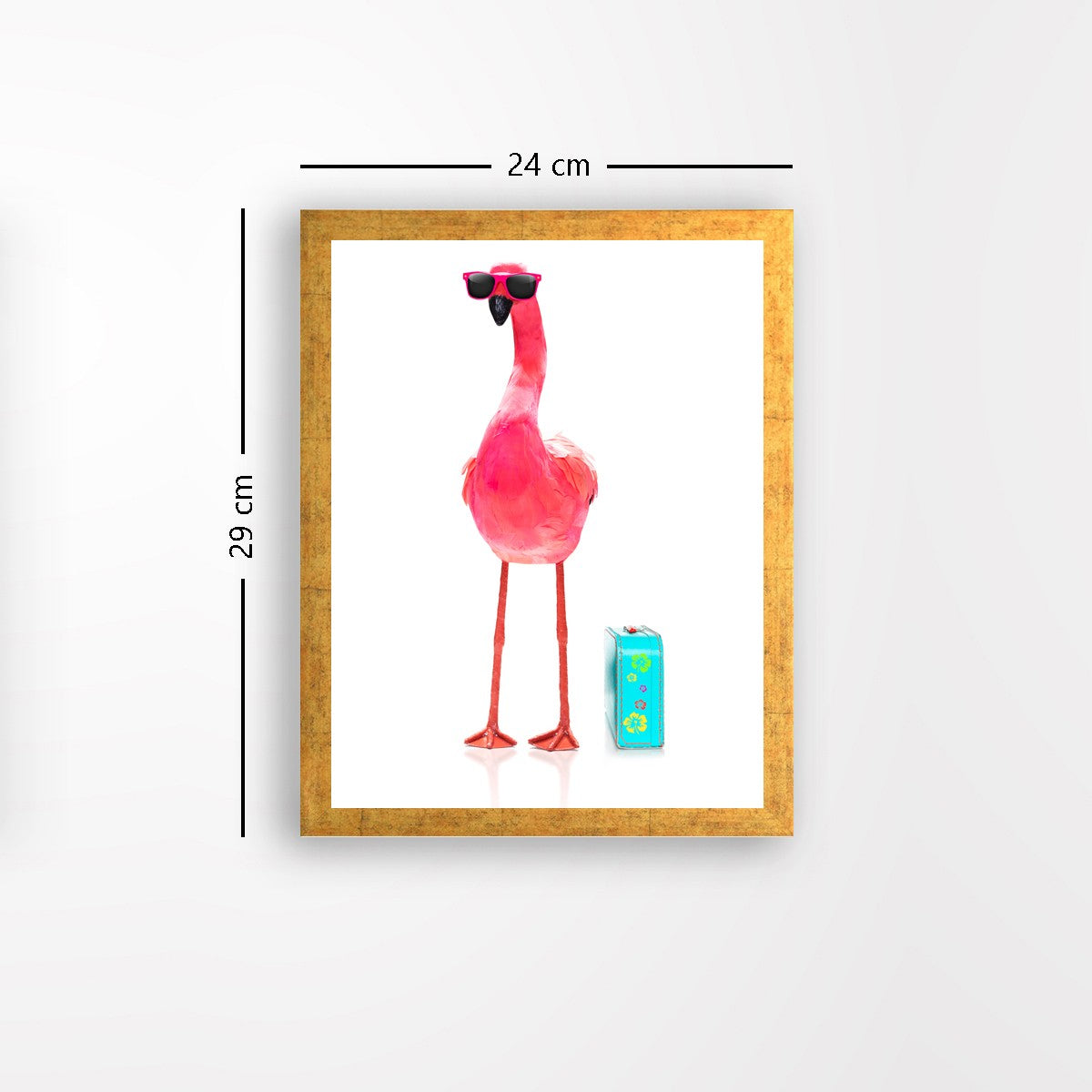 Quadro Decorativo MDF Emoldurado - Arte Multicolor 24x29cm com Moldura de Madeira 2cm