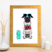 Quadro Decorativo MDF Emoldurado - Arte Multicolor 24x29cm com Moldura de Madeira 2cm